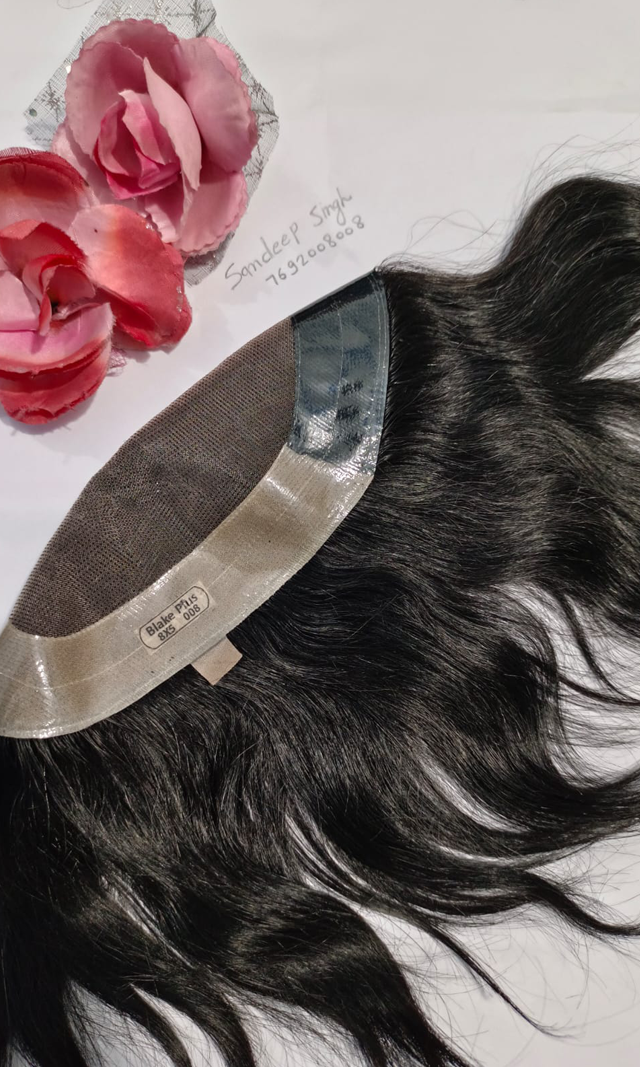 Legend Black Remi Hair Natural Looking Human Hair Patch